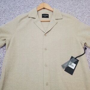 NEW Hudson & Barrow Shirt Mens Small Button Up Wovens Textures Linen Color ($49)